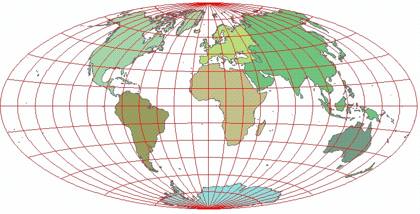 WGS84 Aitoff Projection